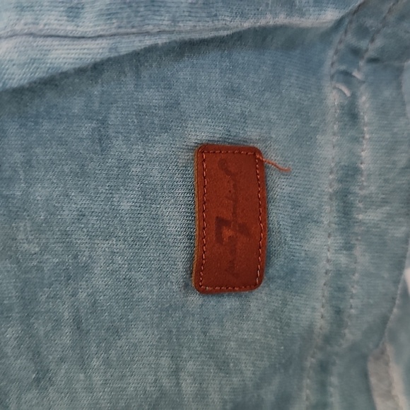 7 for all Mankind Cerulean Blue V-Neck Shirt Boys Sz M - Picture 2 of 5